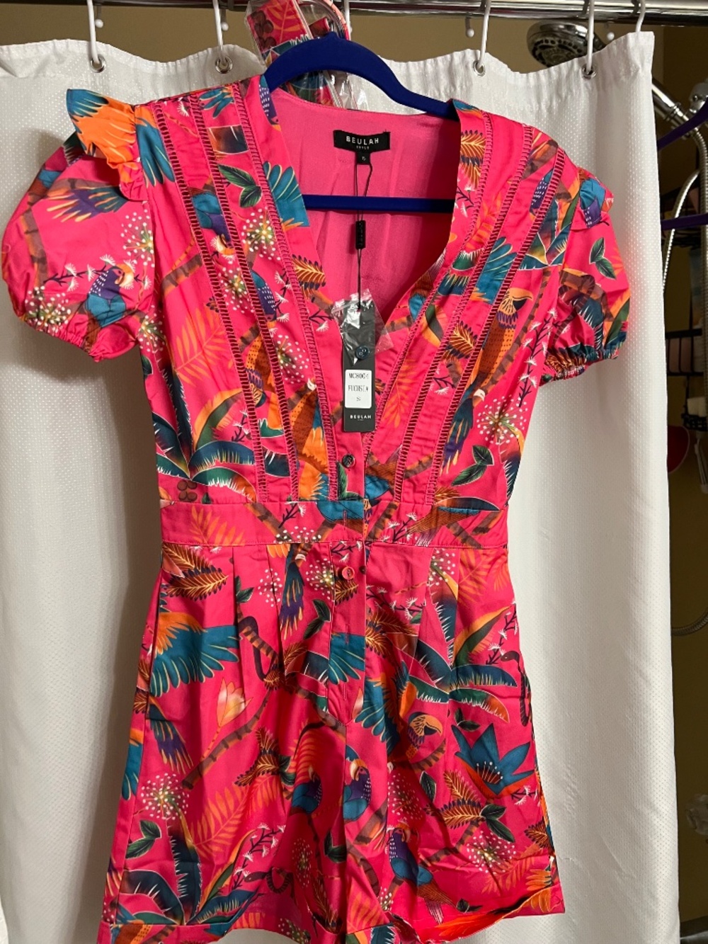 Ladies NWT Fushia Pink Romper by Beulah Size Small - Picture 6 of 10